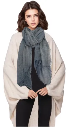 100% Cashmere Luxury Scarf, New York Parkway in Chambray