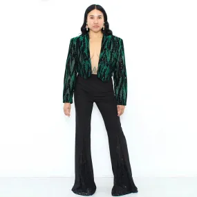 1980s Sparkly Cropped Blazer