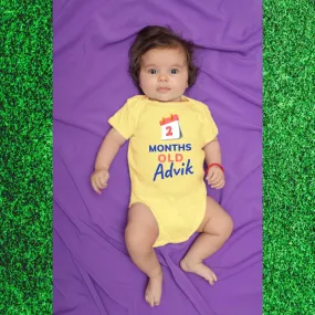 2 Months Old Customized Milestone Romper