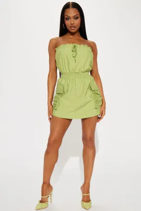All Weekend Romper - Chartreuse