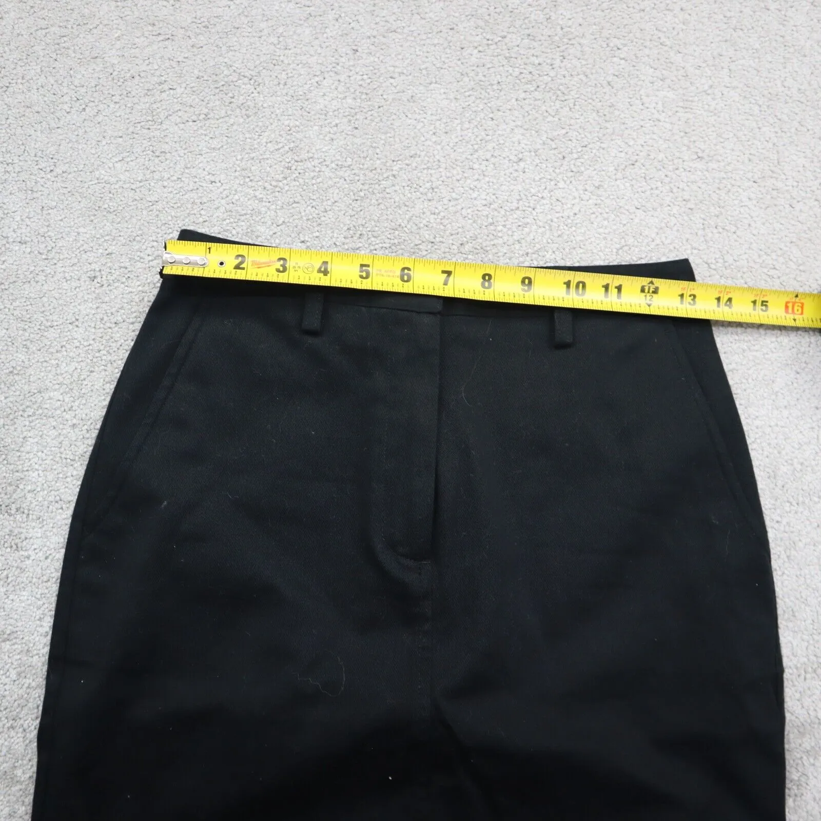 Ann Taylor Womens Straight & Pencil Skirt Stretch Two Pockets Flat Front Black 4