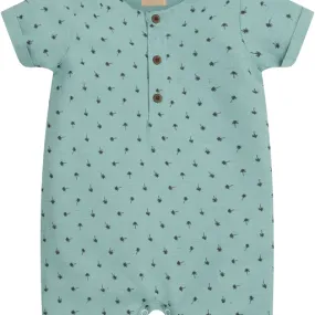 Aqua Palm Tree Romper