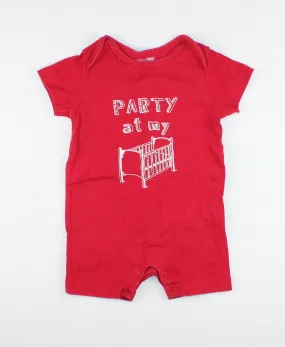 BABY GAP PARTY AT MY CRIB ROMPER 0-3M PRE-LOVED