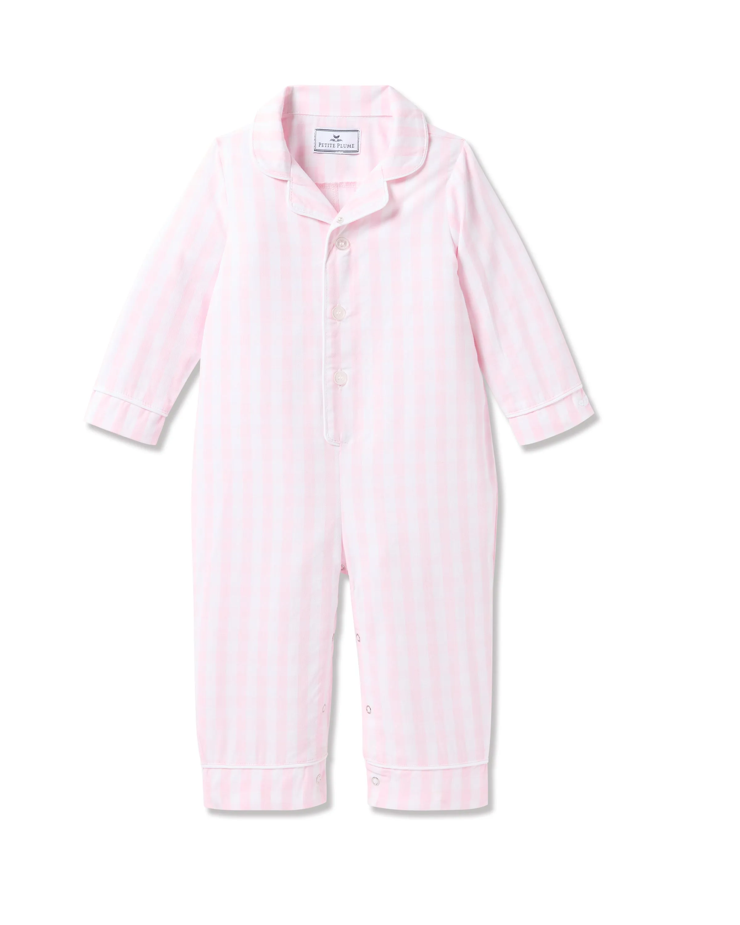 Baby's Pink Gingham Classic Romper & Cashmere Blanket Gift Set