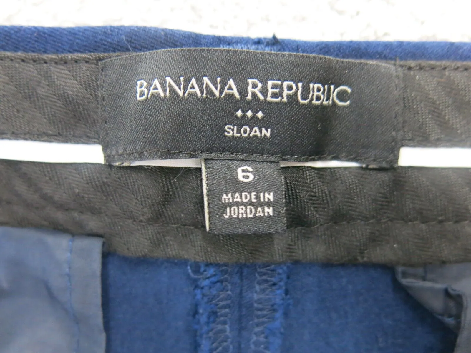 Banana Republic Womens Straight Leg Dress Pant Mid Rise Pull On Blue Size 6