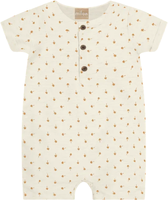 Beige Palm Tree Romper
