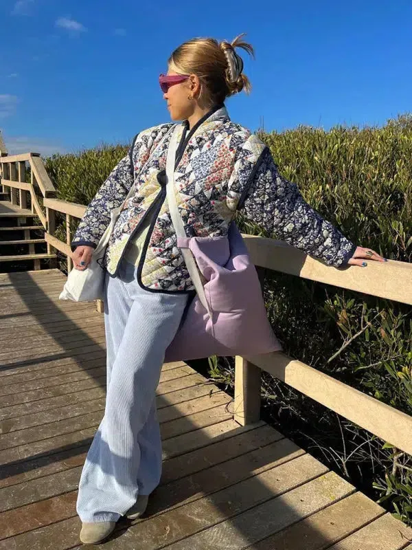 Bellarosa – Patchwork floral prints – Quilted kimono