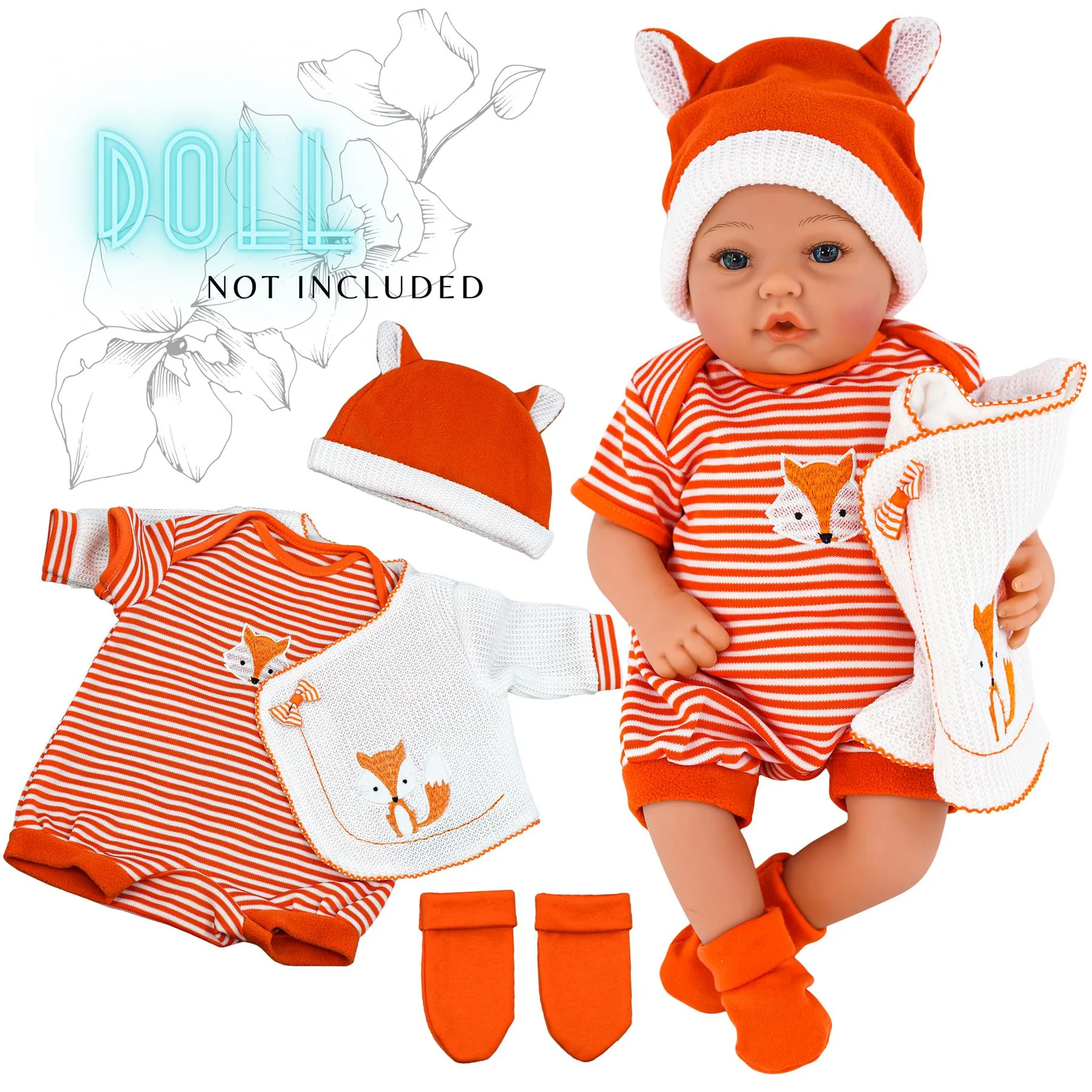 BiBi Outfits - Reborn Doll Clothes (Fox) (50 cm / 20")