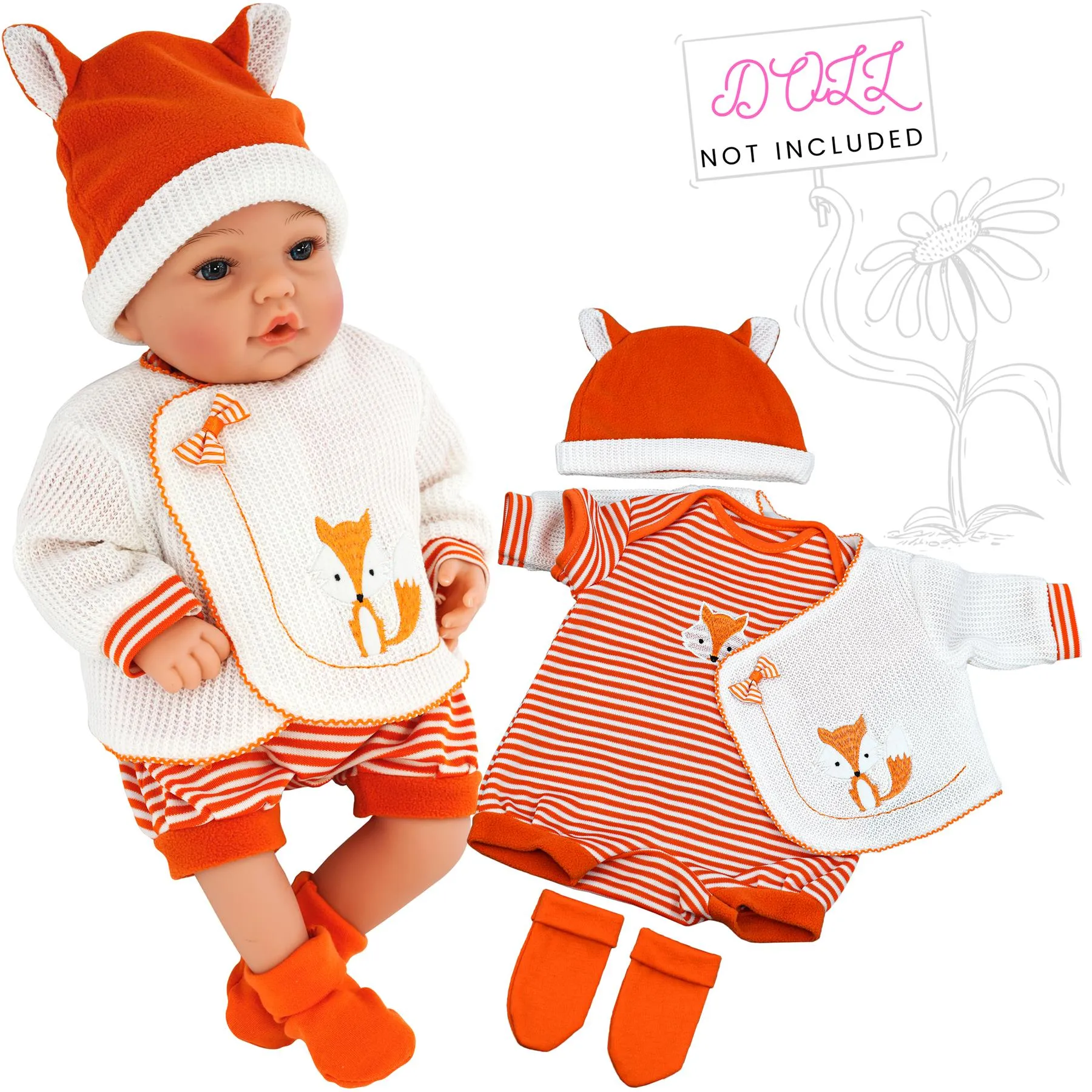 BiBi Outfits - Reborn Doll Clothes (Fox) (50 cm / 20")