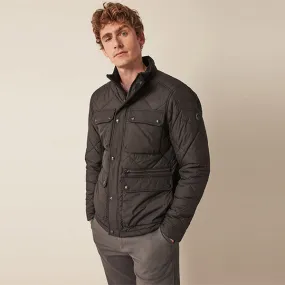 Black Diamond Quilt Biker Coat