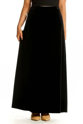 Black Velvet Maxi Skirt