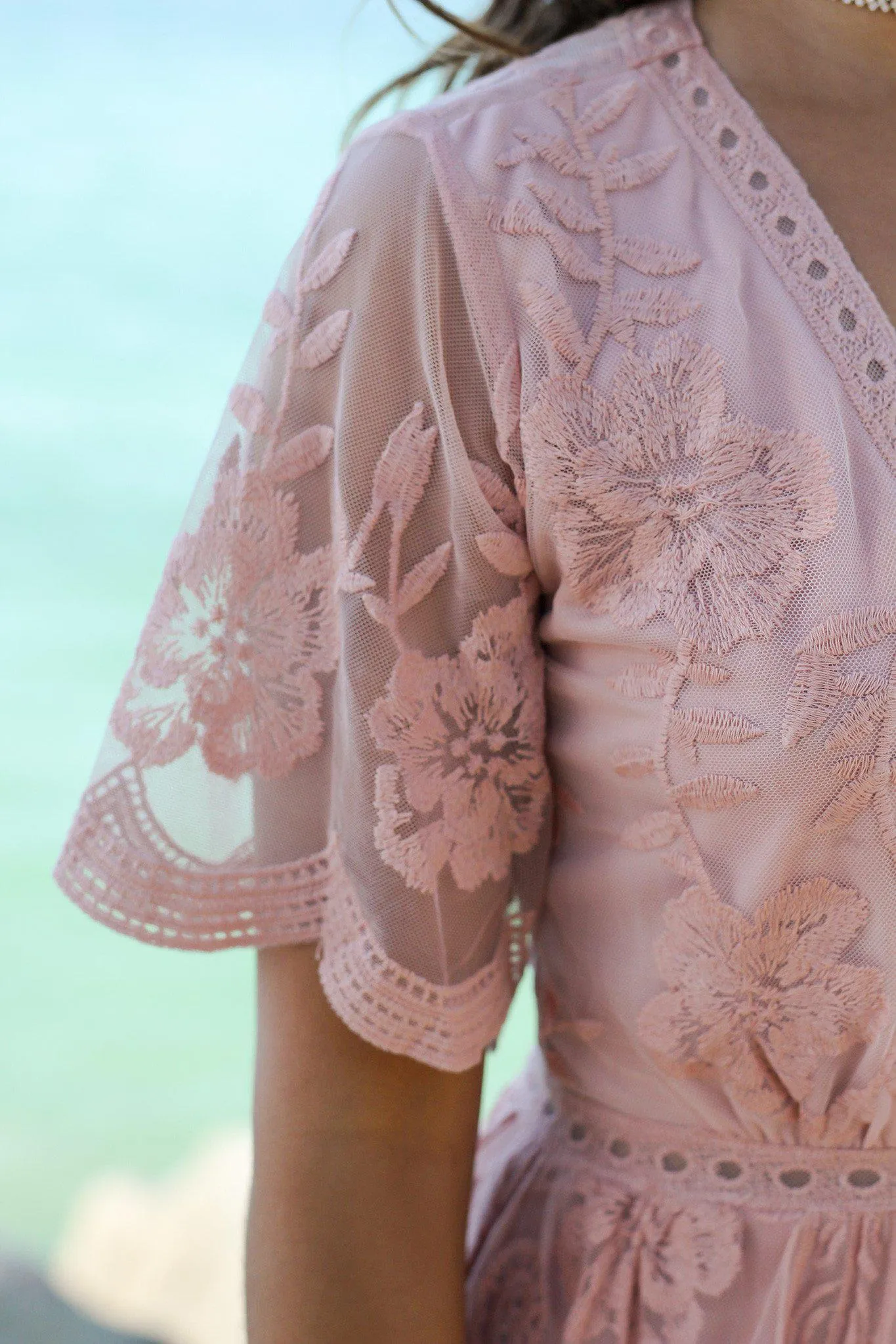 Blush Short Lace Romper