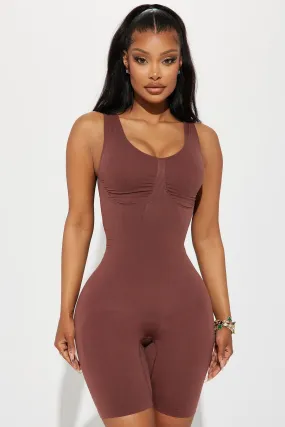 Body Contour Compression Shapewear Romper - Chocolate