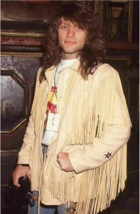 Bon Jovi Suede Fringe Leather Long Coat Jacket Men