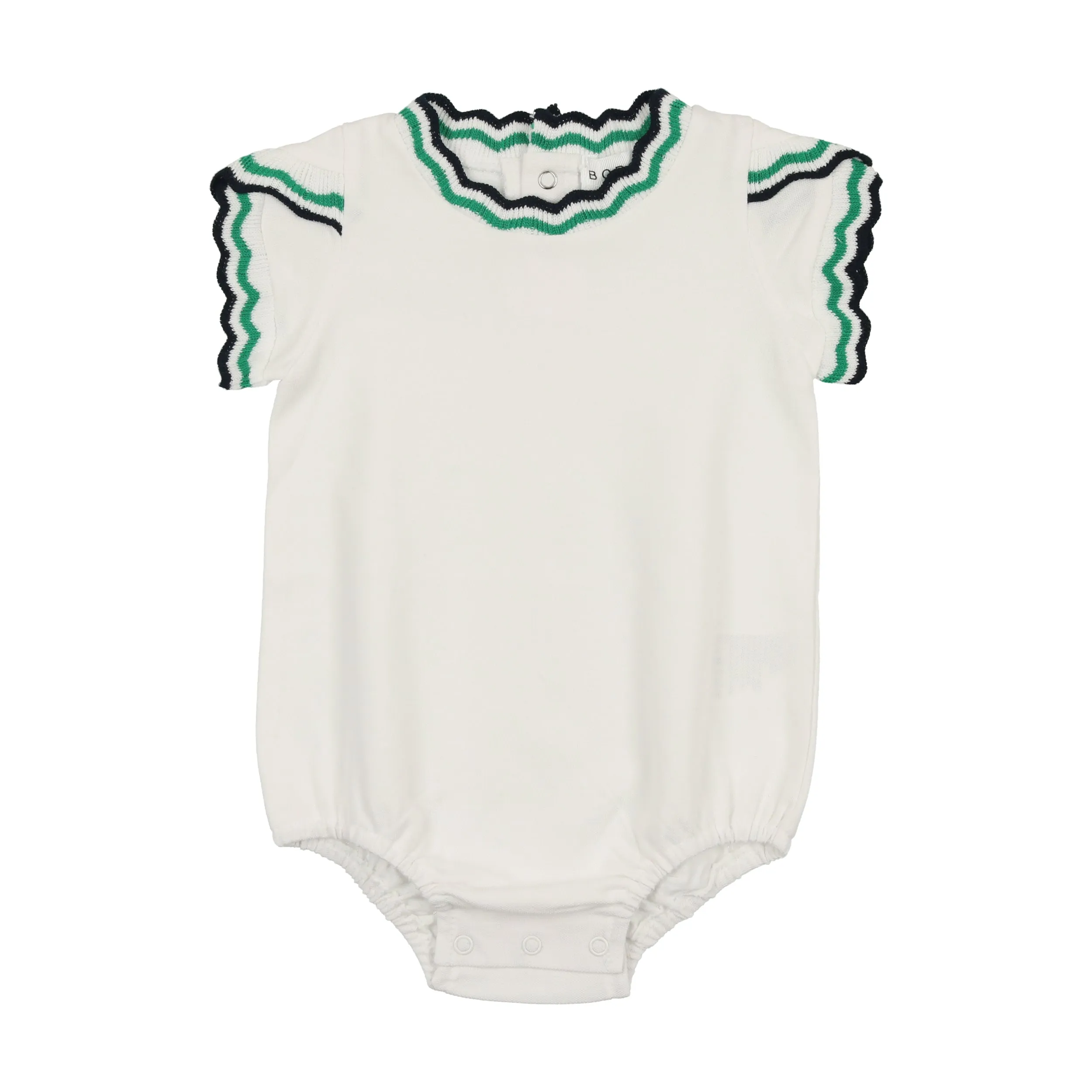 Bopop Polo Romper-White