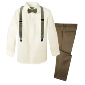 Boys' 4-Piece Customizable Suspenders Outfit - Customer's Product with price 65.95 ID W0LmSEt-Xfr82GouYhUW6fPR