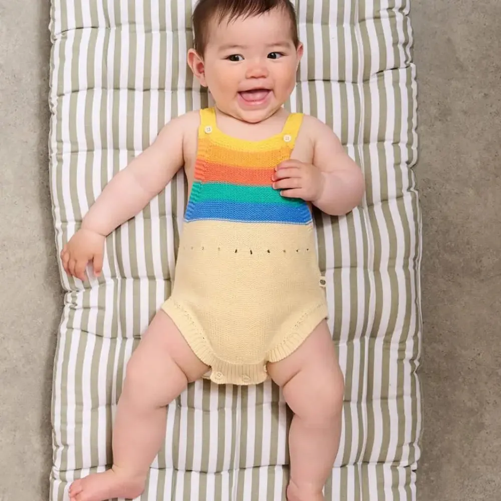Bubble - Rainbow Stripe Knit Romper