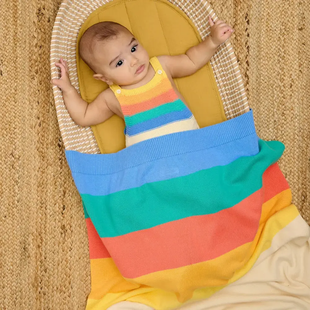 Bubble - Rainbow Stripe Knit Romper