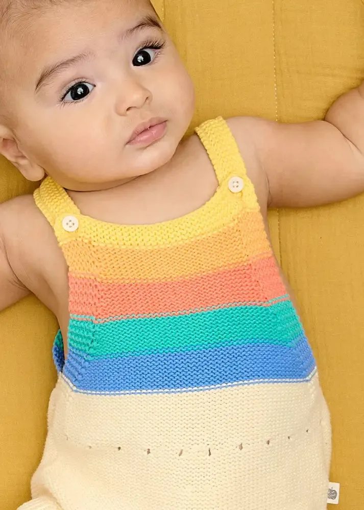 Bubble - Rainbow Stripe Knit Romper
