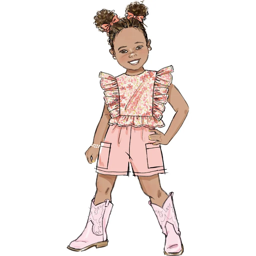 Butterick Pattern B7004 Children's Dresses, Top, Shorts and Pants