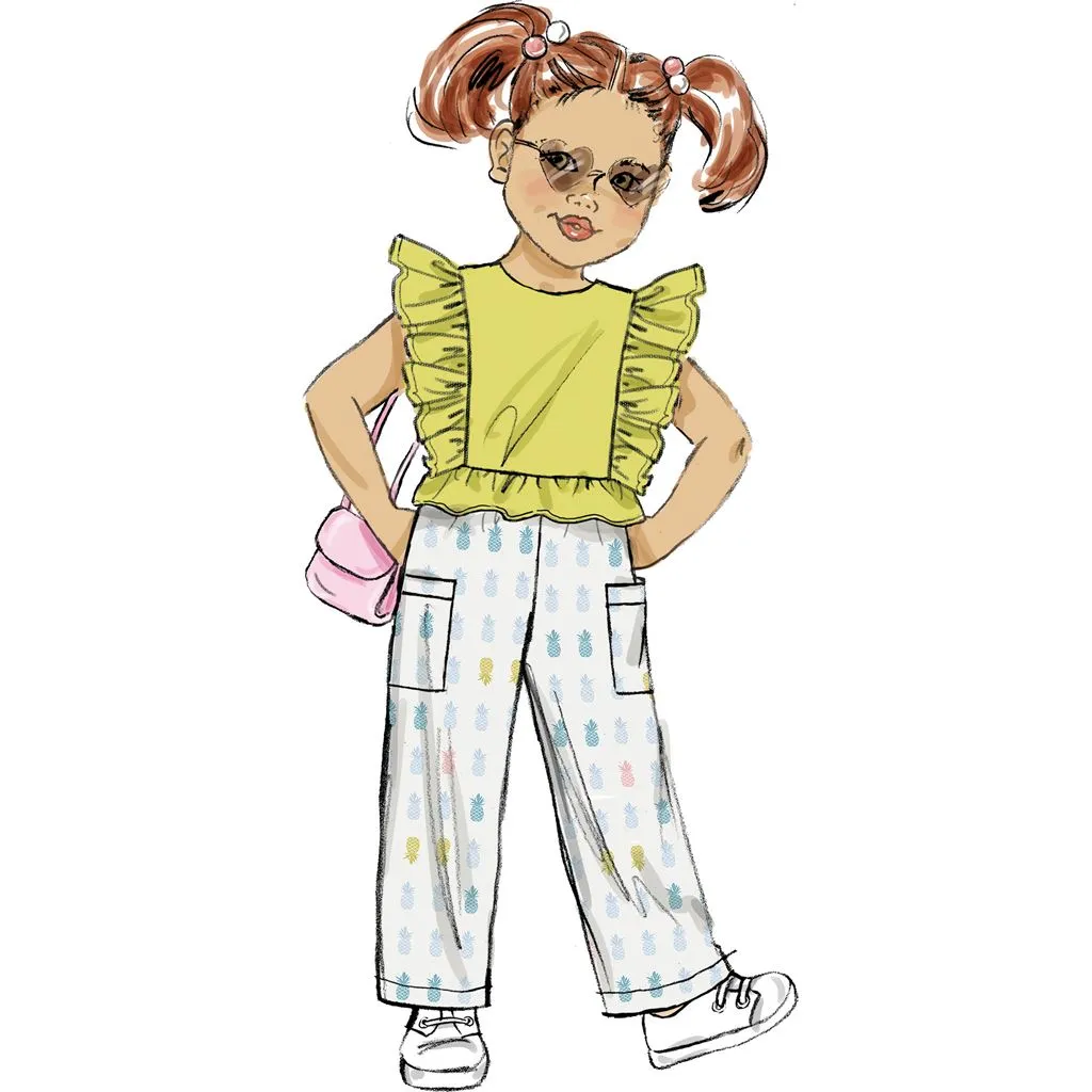 Butterick Pattern B7004 Children's Dresses, Top, Shorts and Pants