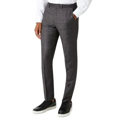 Calvin Klein Mens Skinny fit Dress Pants 36 / 34 Grey Plaid
