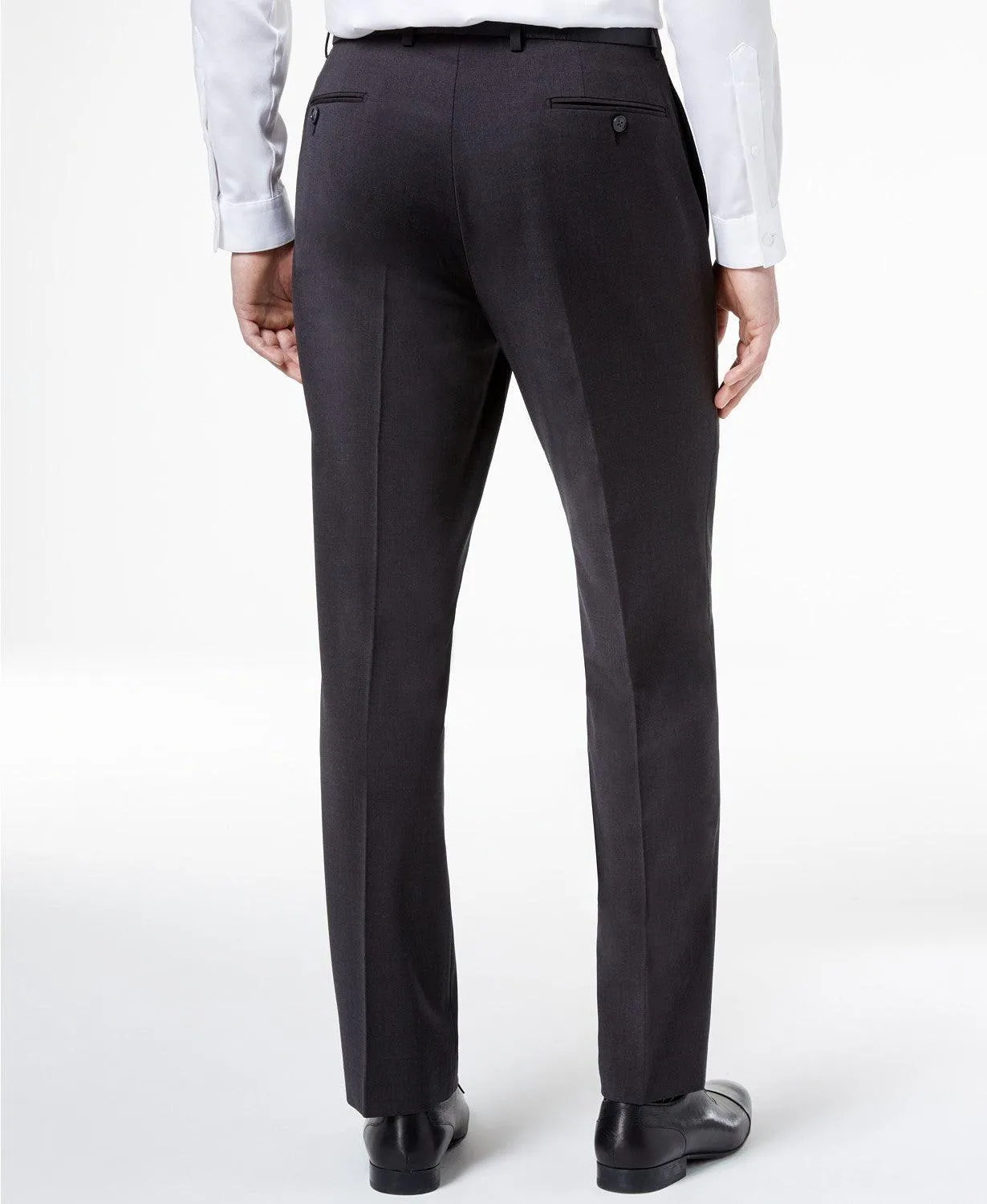 Calvin Klein Mens Slim fit Dress Pants Pants 42 / 30 Navy Blue Solid Stretch