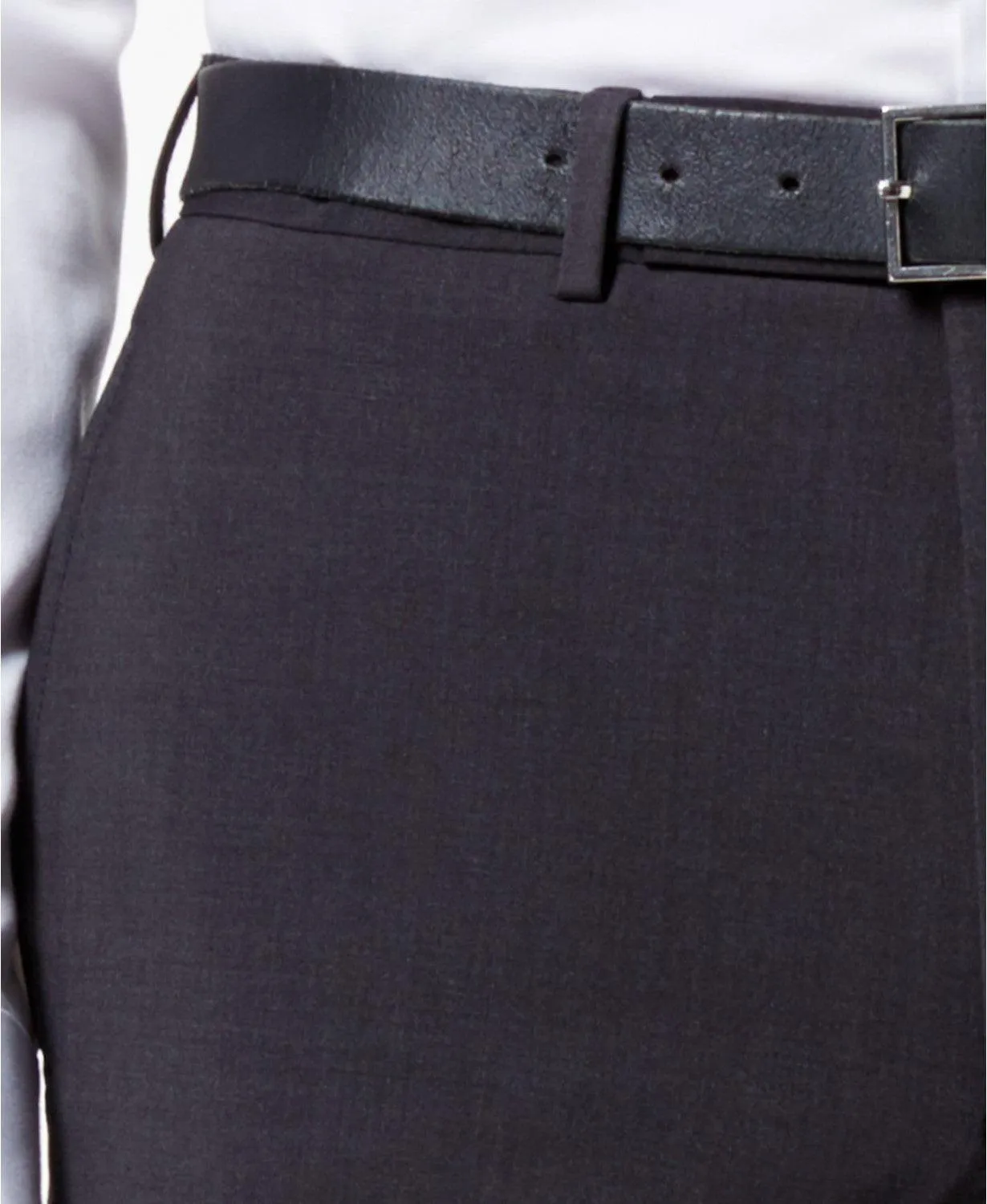 Calvin Klein Mens Slim fit Dress Pants Pants 42 / 30 Navy Blue Solid Stretch