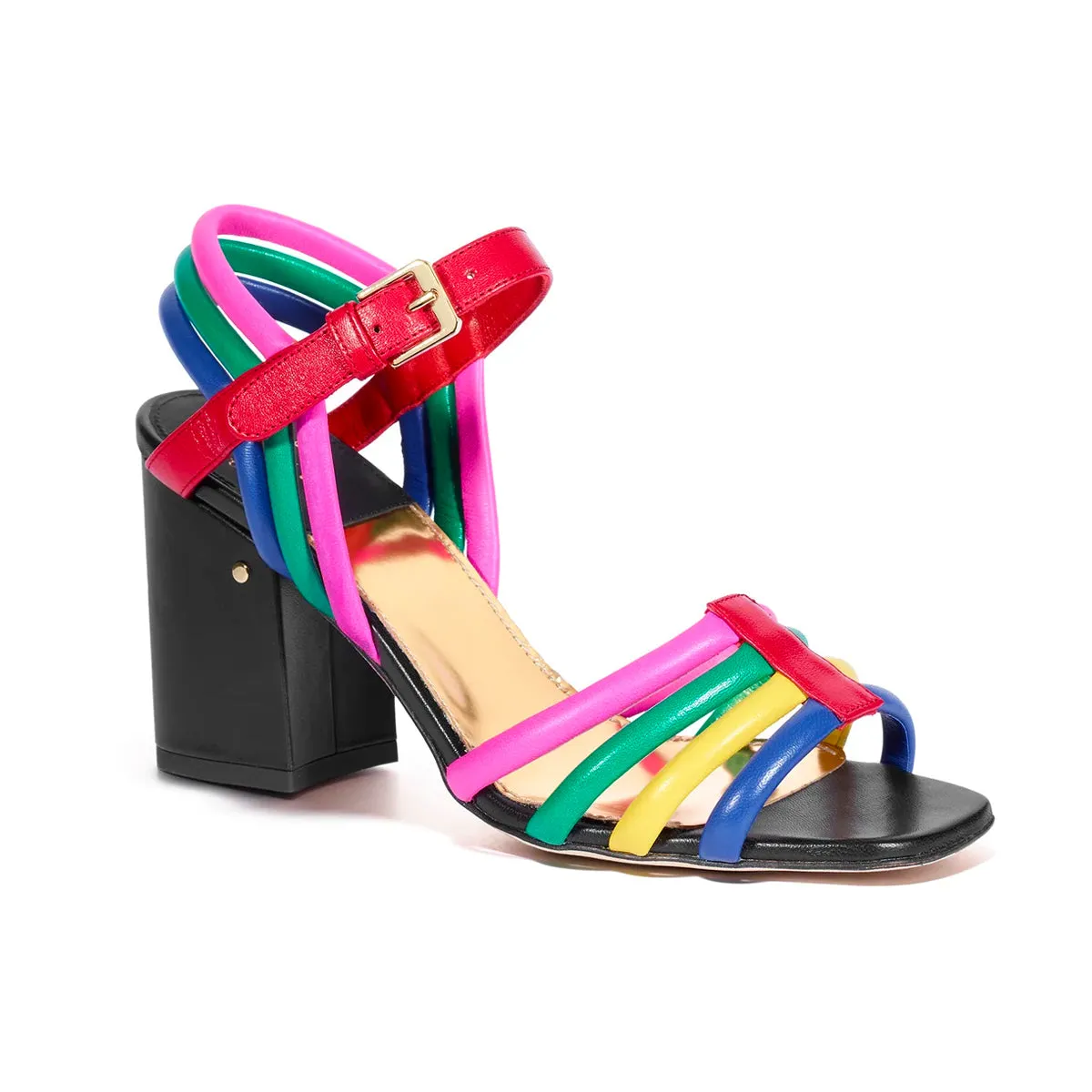 Camila 85 Multicolour Block Heel Sandals