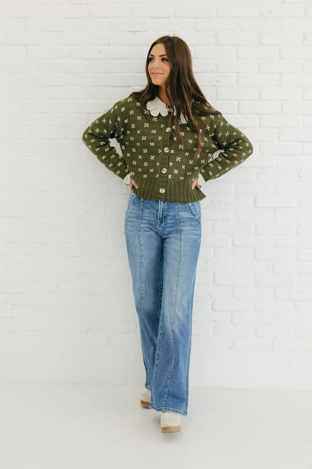 Cassia Cardigan-Olive