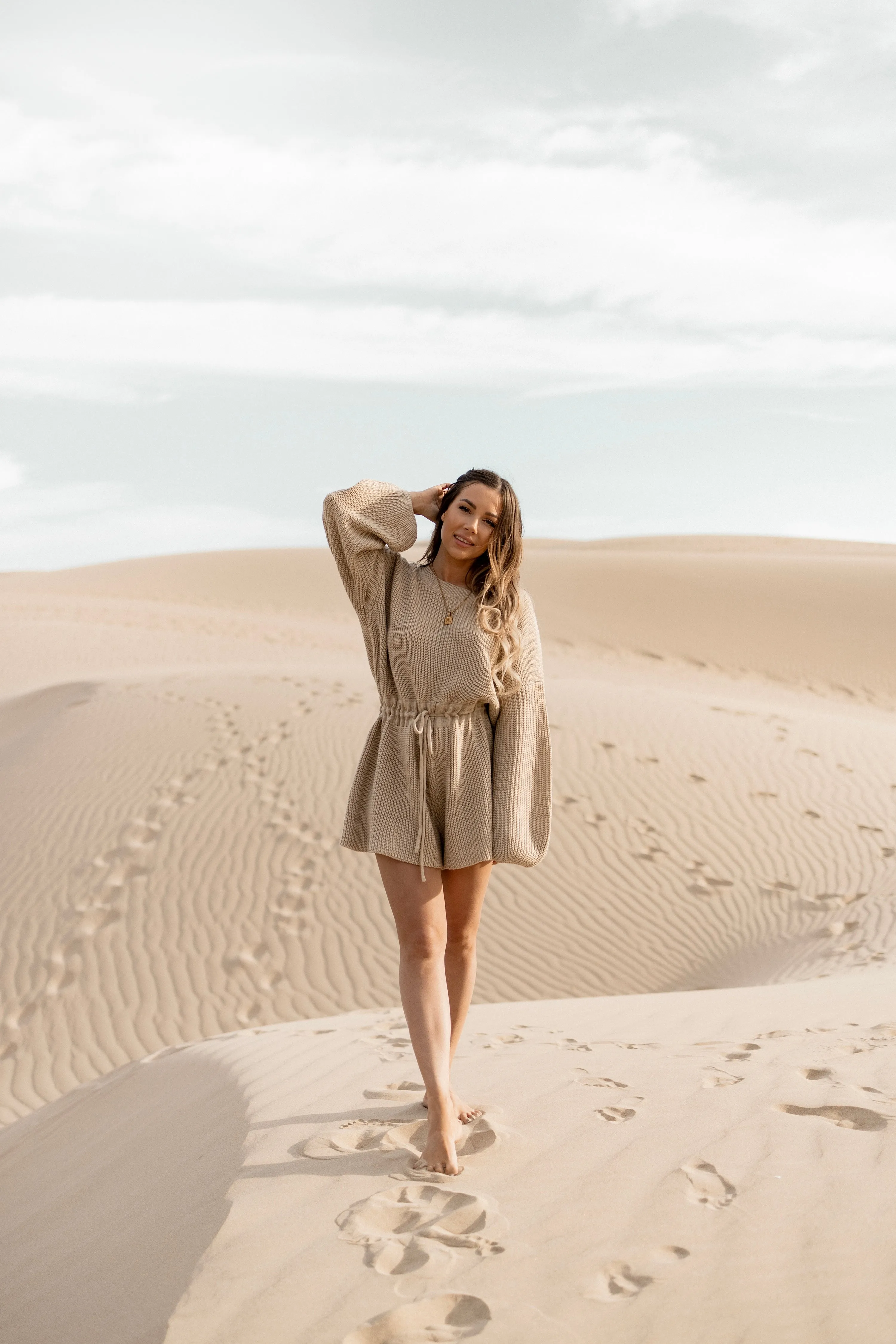 Chasing sunsets knit romper