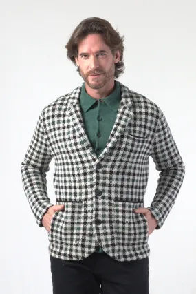 Checker Jacquard Knit Blazer