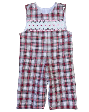 Christmas Plaid Smocked Longall