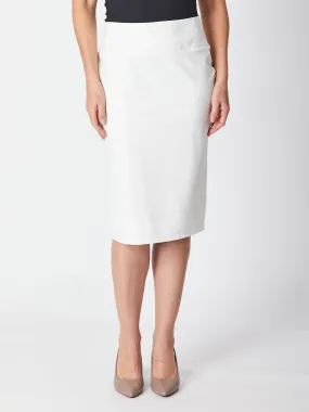 Colour Block Pencil Skirt  - White -28208