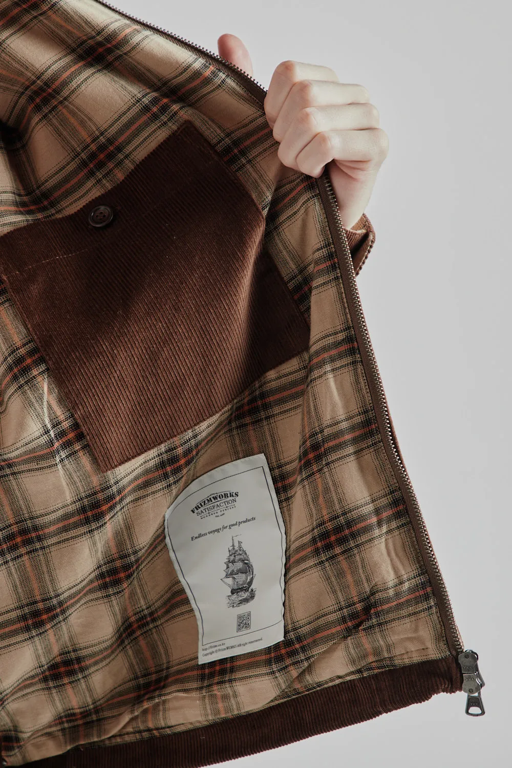 Corduroy Buddy Harrington Jacket - Brown