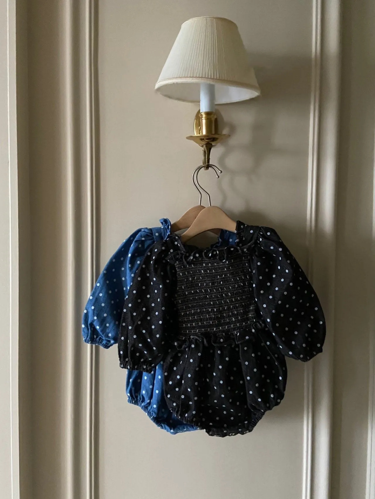 Denim Smock Romper_ 2 Colours