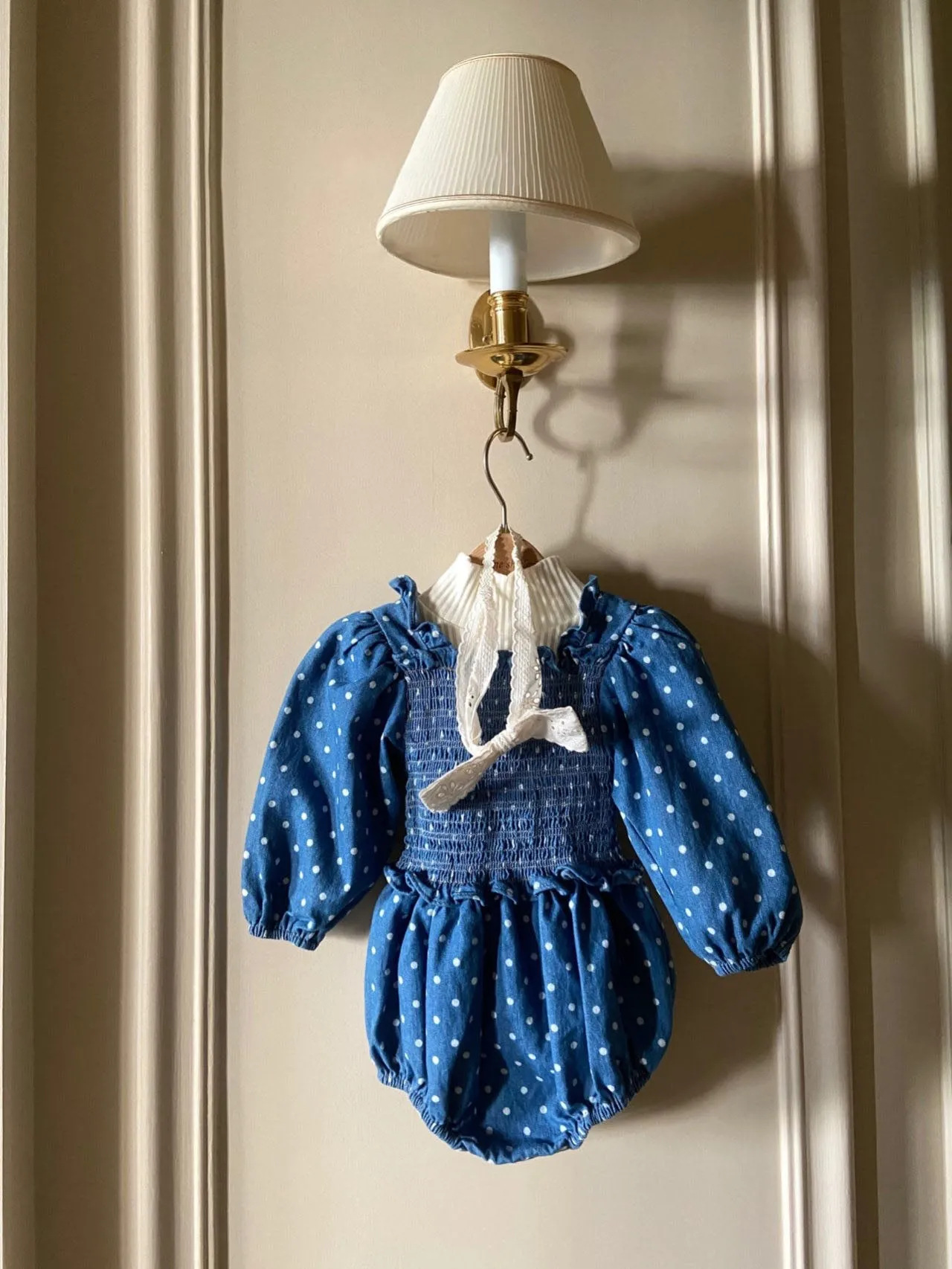 Denim Smock Romper_ 2 Colours
