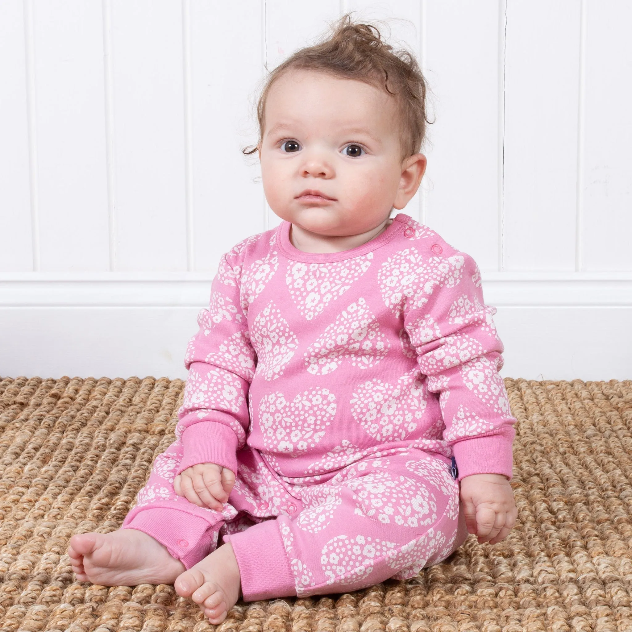 Ditsy heart romper