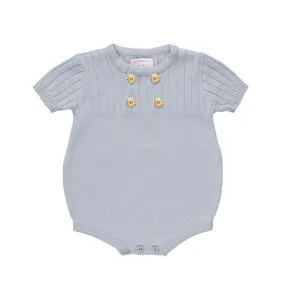 Double Breasted Romper ~ Powder Blue