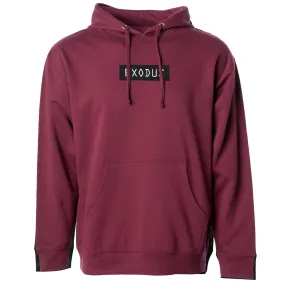 Exodus Optical Embroidered Pullover Hoodie - Maroon