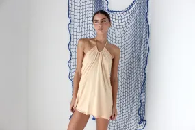 FOUND IN GREECE Silk & Cotton Halter Neck Top
