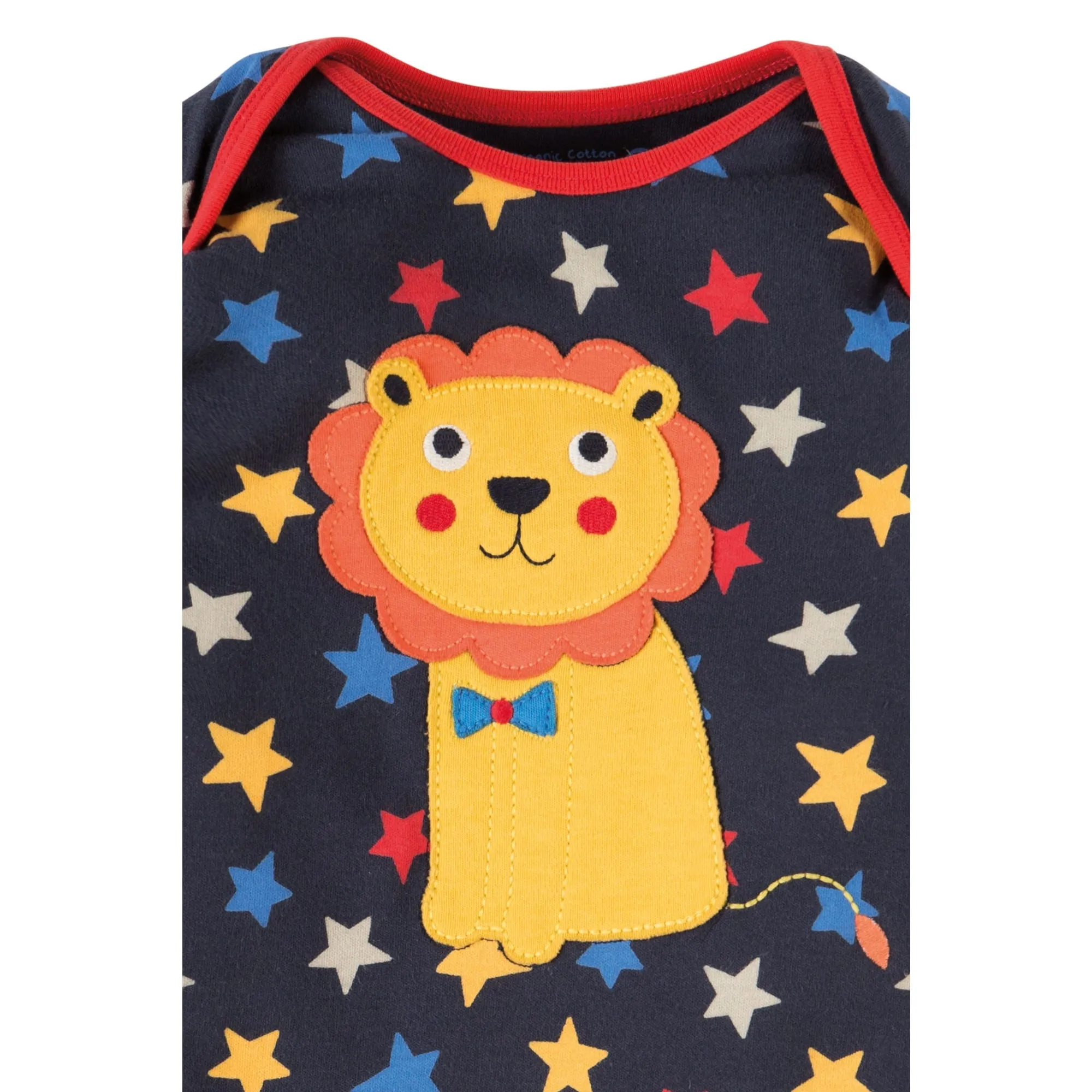 Frugi Baby Toddler Charlie Lion Organic Cotton Romper