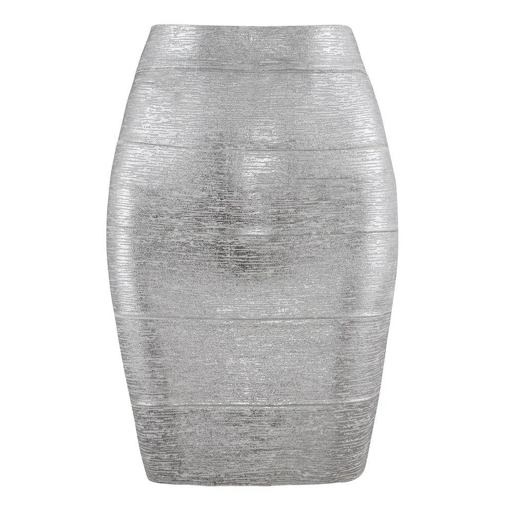 Glitter & Gold Pencil Skirt