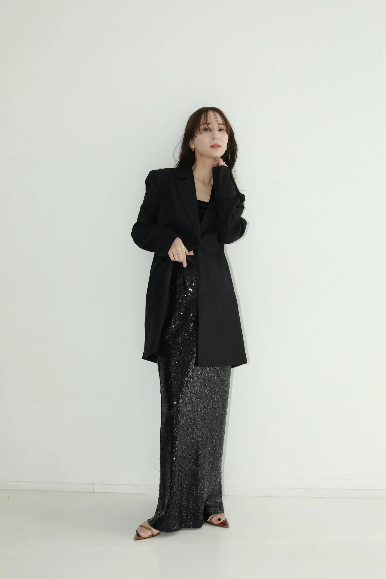 glitter pencil skirt