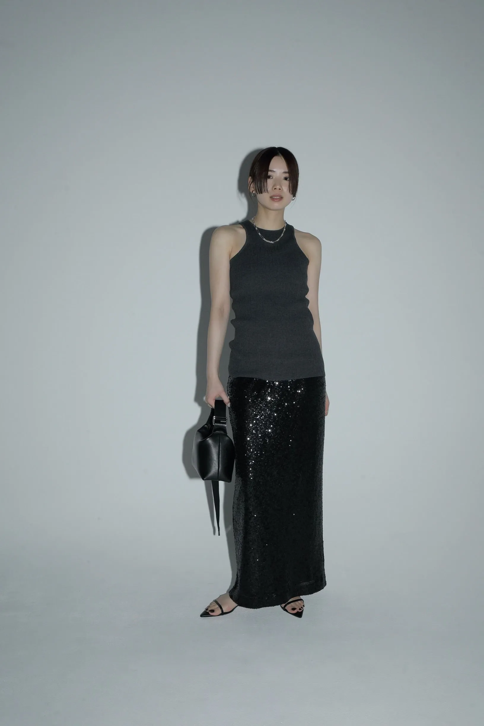 glitter pencil skirt