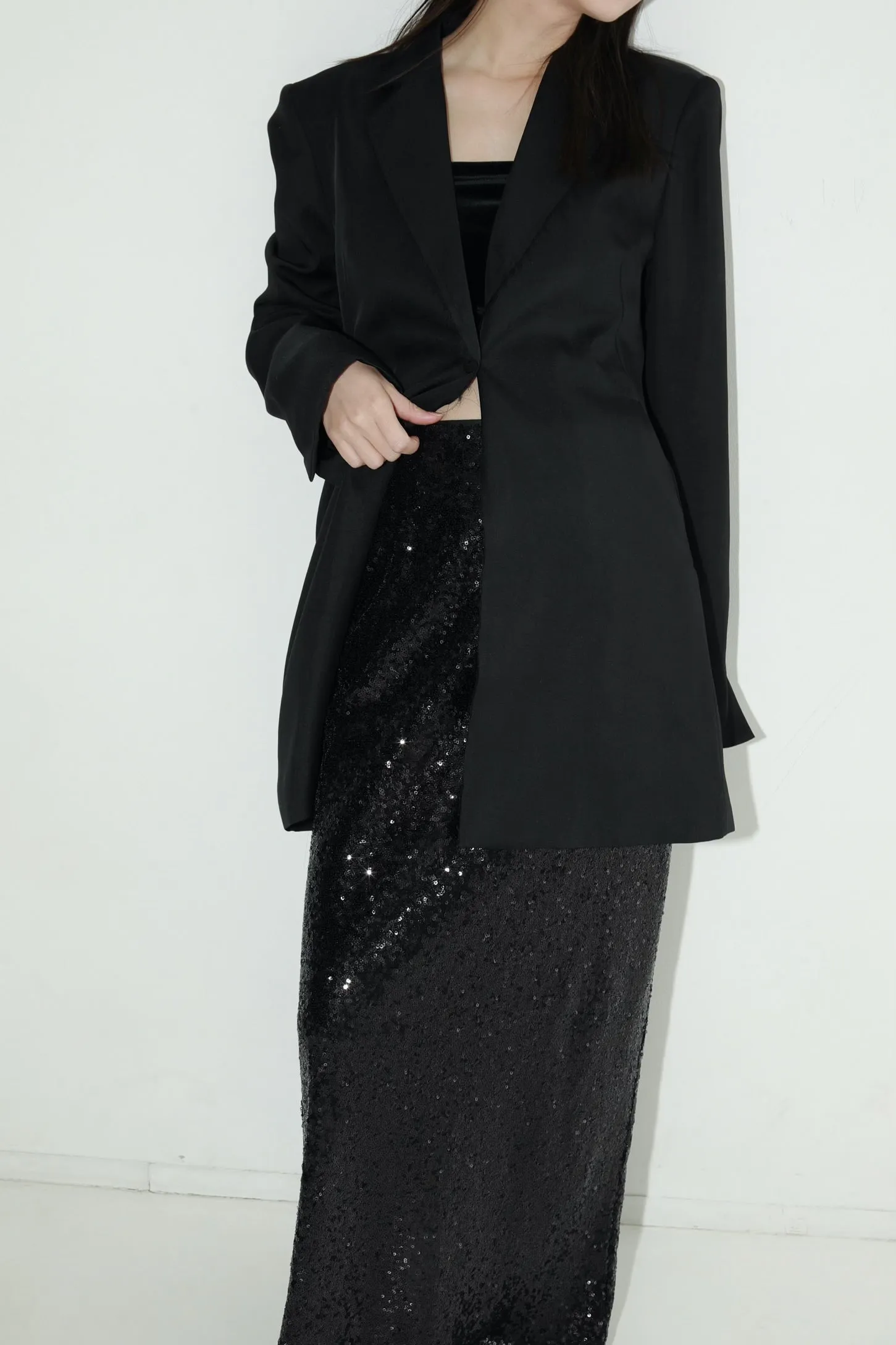 glitter pencil skirt