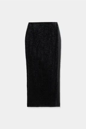 glitter pencil skirt