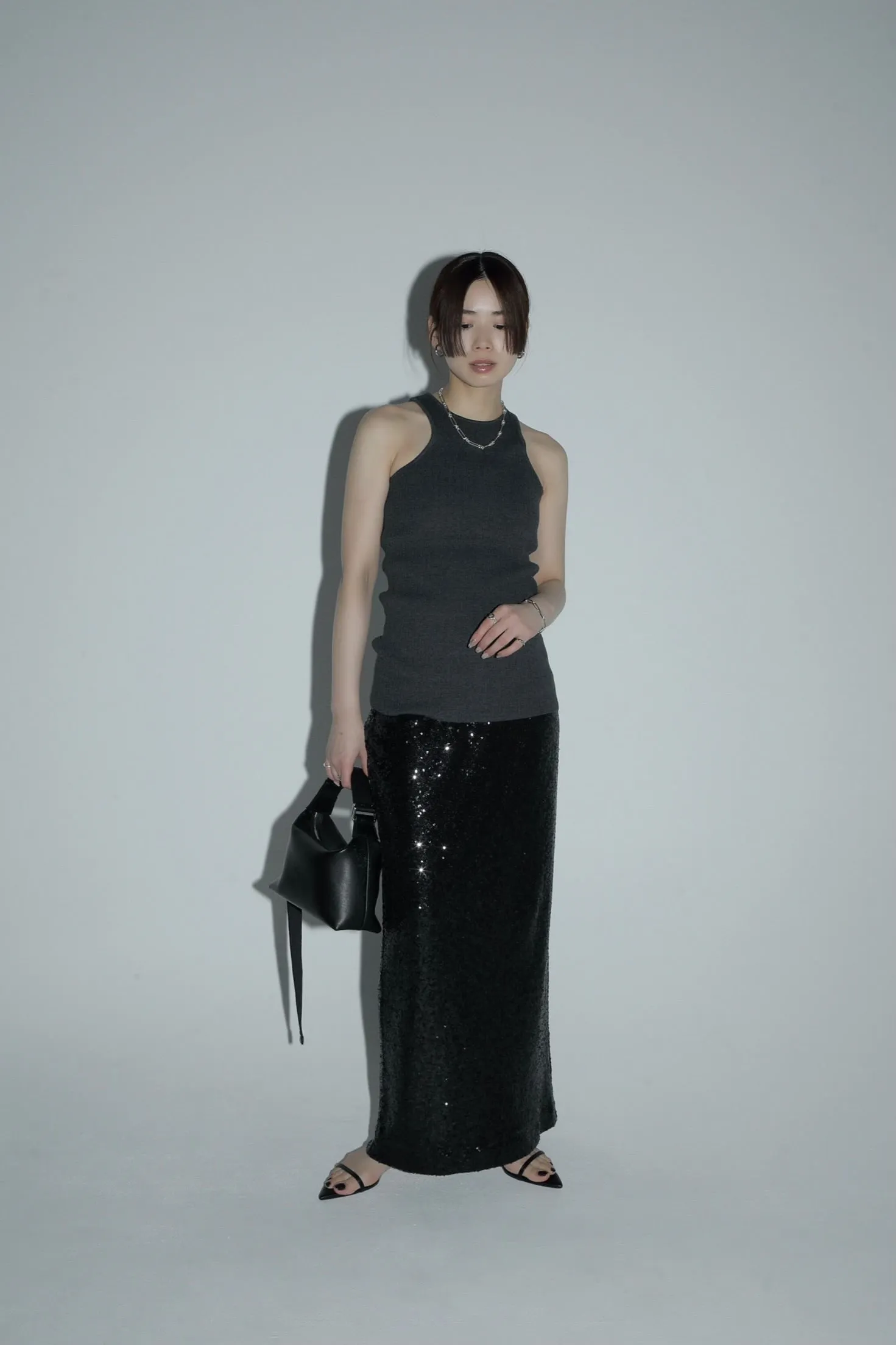 glitter pencil skirt