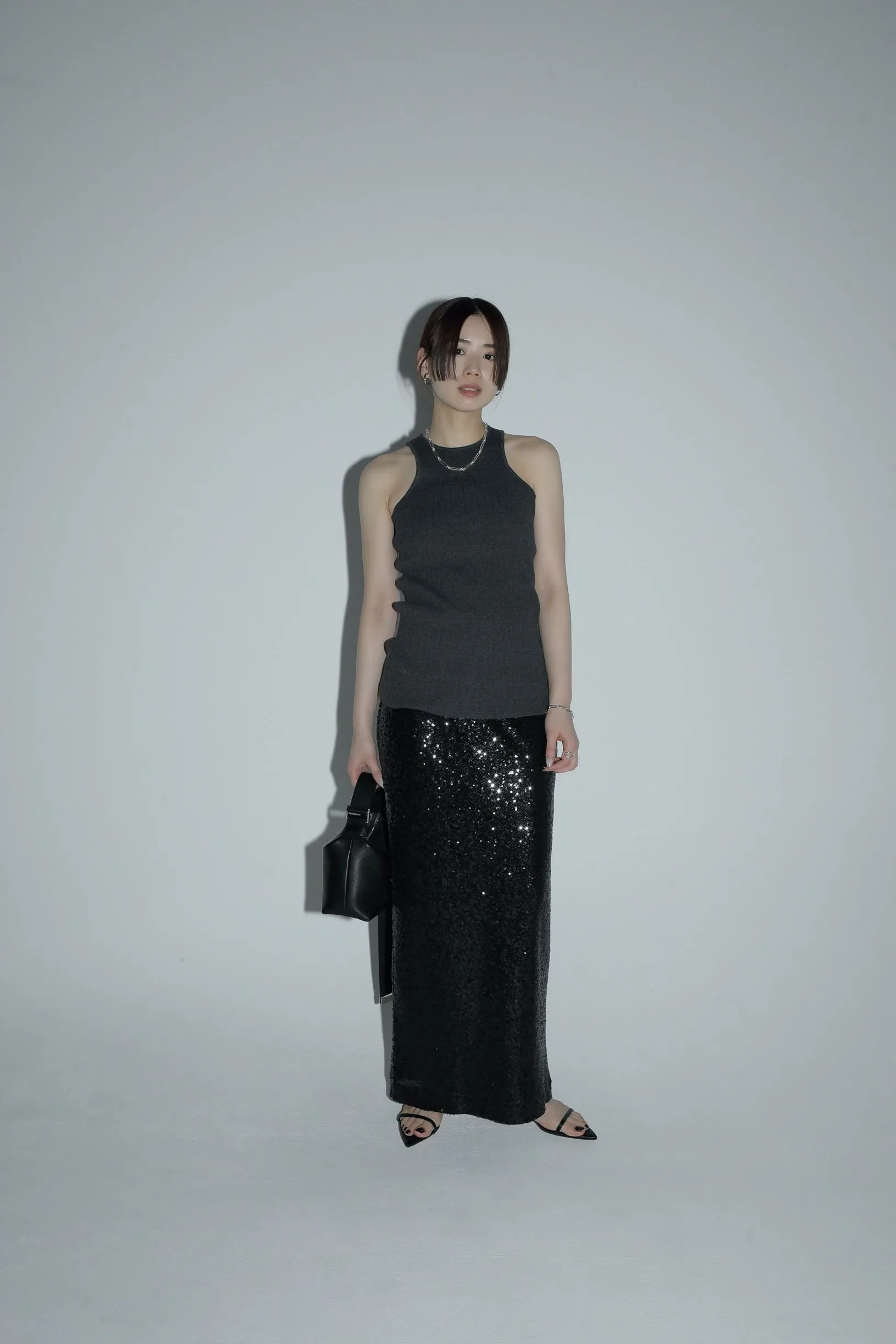 glitter pencil skirt