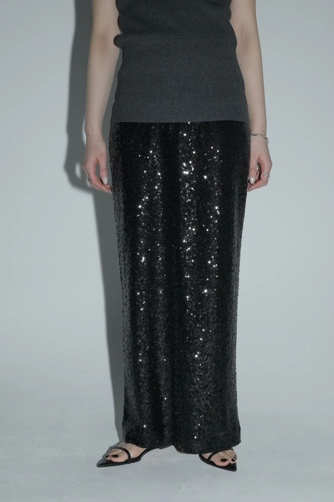 glitter pencil skirt